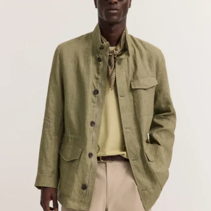 Bugatti Khaki Linen Field Jacket