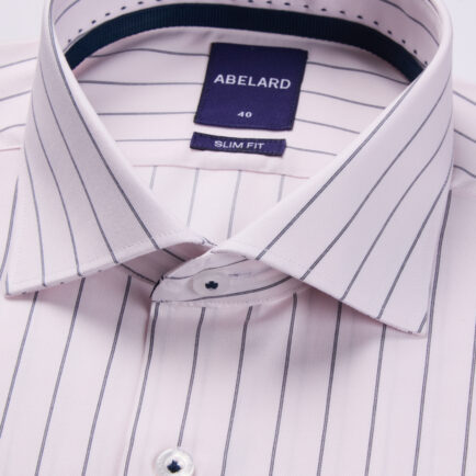 Abelard Slim Fit Pink Stripe Shirt