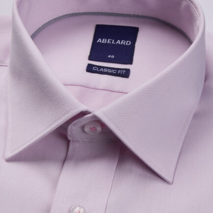 Abelard Classic Fit Pink Textured Shirt