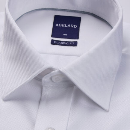 Abelard Classic Fit White Textured Shirt