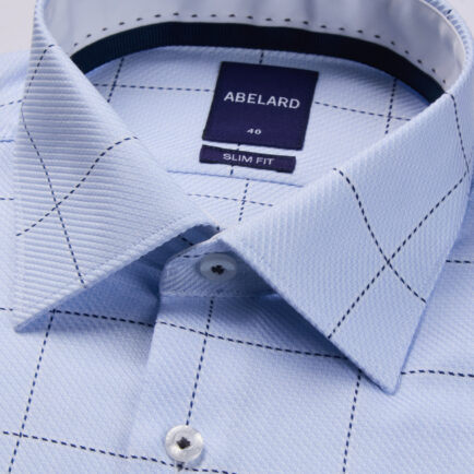 Abelard Slim Fit Sky Blue Large Check Shirt