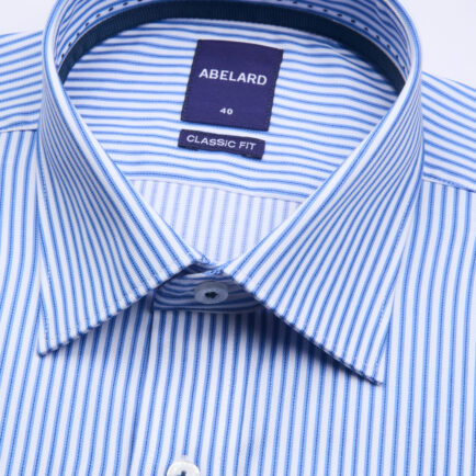 Abelard Slim Fit Blue Milano Stripe Shirt